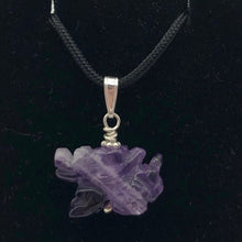 Load image into Gallery viewer, Amethyst Hand Carved Winged Dragon Sterling Silver Pendant | 1 3/16" | 509286AMS - PremiumBead Alternate Image 4