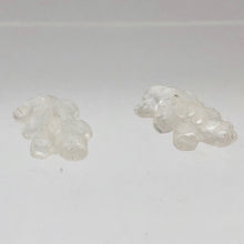 Load image into Gallery viewer, 2 Carved Ice Crystal Quartz Lizard Beads | 25x14x7mm | Clear - PremiumBead Alternate Image 3