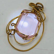 Load image into Gallery viewer, Rose Quartz Gemmy 14K Gold Filled Wire Wrap Pendant | 1 3/4" Long | Pink | 1 |