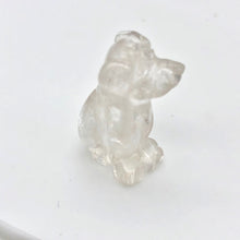 Load image into Gallery viewer, Fluttering Clear Quartz Dog Figurine/Worry Stone | 20x12x10mm | Clear - PremiumBead Primary Image 1