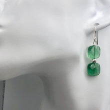 Load image into Gallery viewer, Fluorite Sterling Silver Dangle | 1.5" Long | Green | 1 Earrings |