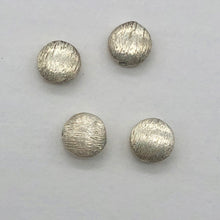 Load image into Gallery viewer, Designer Four Brushed Solid Sterling Silver Coin Beads 7223