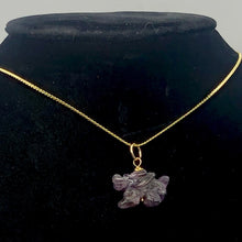 Load image into Gallery viewer, Wild! Amethyst Hand Carved Winged Dragon 22K Vermeil Gold Pendant 509286AMG