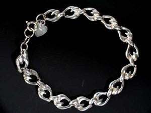 Flaming Sophistaction 9.9 Gram Sterling Silver Linked 7" Bracelet 9994A - PremiumBead Alternate Image 2