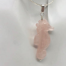 Load image into Gallery viewer, Rose Quartz Hand Carved Seahorse w/Silver Findings Pendant - So Cute! 509244RQS - PremiumBead Alternate Image 11
