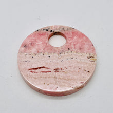 Load image into Gallery viewer, 1 Natural Lacy Pink Rhodochrosite 50mm Pi Circle Pendant