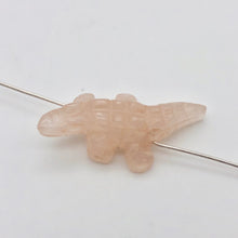 Load image into Gallery viewer, Rosie Gators 2 Carved Rose Quartz Alligators Beads | 28x14x7mm | Pink - PremiumBead Alternate Image 4