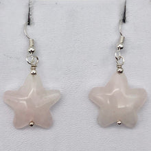 Load image into Gallery viewer, Carved Rose Quartz Starfish Sterling Silver Semi Precious Stone Earrings - PremiumBead Alternate Image 6