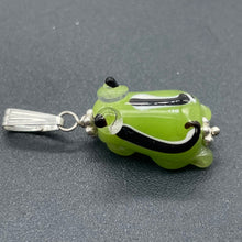 Load image into Gallery viewer, Lampwork Frog Sterling Silver Frog | 1" Long | Pastel Green | 1 Pendant |