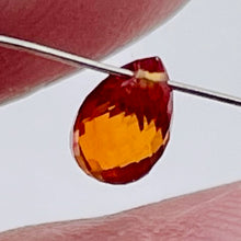Load image into Gallery viewer, Sapphire, Faceted Padparadscha .6ct Briolette | 5.7x3.5mm | Orange | 1 Bead |