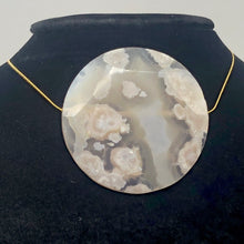 Load image into Gallery viewer, Cherry Blossom Agate Coin | 60mm | Pink White | 1 Pendant Bead |