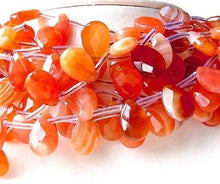 Load image into Gallery viewer, 3 Sweet 15x10x5mm Mandarin Botswana Agate Briolette Beads 007254 - PremiumBead Primary Image 1