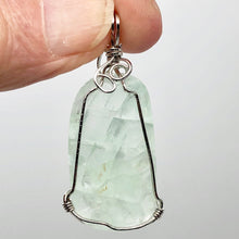 Load image into Gallery viewer, 11 Gram Green Fluorite Silver Wire-Wrapped Pendant | 1 3/4" Long |