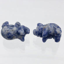 Load image into Gallery viewer, Oink 2 Carved Sodalite Pig Beads | 21x13x9.5mm | Blue - PremiumBead Alternate Image 7