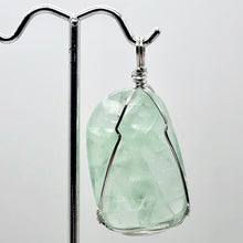 Load image into Gallery viewer, 21 Gram Green Fluorite Silver Wire-Wrapped Pendant | 2" Long |