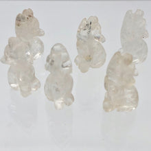 Load image into Gallery viewer, Howling New Moon 2 Carved Clear Quartz Wolf Coyote Beads | 21x11x8mm | Clear - PremiumBead Alternate Image 4