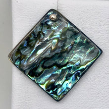 Load image into Gallery viewer, Four Blue Sheen Abalone 18mm Square Pendant Beads - PremiumBead Primary Image 1