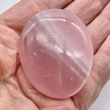 Load image into Gallery viewer, Rose Quartz Oval Meditation Worry Stone | 58x47x24 mm | Pink | 1 Stone |