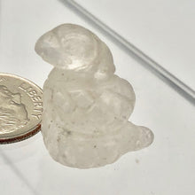 Load image into Gallery viewer, Adorable Clear Quartz Snake Figurine Worry-stone | 20x11x7mm | Clear - PremiumBead Alternate Image 8