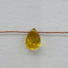Load image into Gallery viewer, Sunshine Yellow Sapphire Faceted Briolette Bead ( .43 to .48cts) 9667Ae