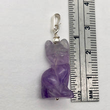 Load image into Gallery viewer, Adorable! Amethyst Cat Sterling Silver Pendant