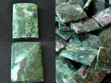 Load image into Gallery viewer, 1 Sparkling Ruby Fuschite 35x25mm Rectangle Pendant Bead 8054 - PremiumBead Primary Image 1