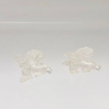 Load image into Gallery viewer, 2 Soaring Carved Clear Quartz Eagle Beads | 22x16x13mm | Clear - PremiumBead Alternate Image 3