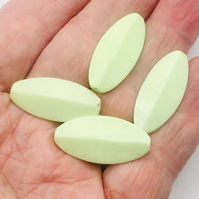 Load image into Gallery viewer, Chrysoprase Parcel Ridged Marquise | 30x15 mm | Lemon Green | 4 Beads |
