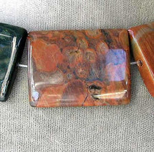 Load image into Gallery viewer, Hot Red Devil Jasper Rectangle Pendant Bead 6653 - PremiumBead Alternate Image 4