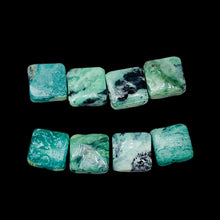 Load image into Gallery viewer, 4 Beads of Mojito Mint Green Turquoise Square Coin Beads 7412C