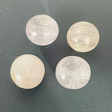 Load image into Gallery viewer, Chatoyant Pale Pink Orchid Faceted Kunzite Beads | 9mm | 4 Beads |