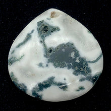Load image into Gallery viewer, Solar Quartz Teardrop Stone | 33x33x8mm | White Green | 1 Bead(s)
