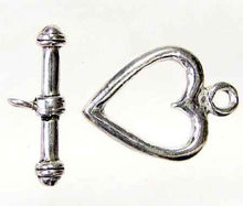 Load image into Gallery viewer, Love 1 Sterling Silver Heart Toggle Clasp 7936 - PremiumBead Primary Image 1