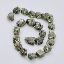 Load image into Gallery viewer, Pyrite Crystals Nugget Strand | 21x18x12 to 14x14x14mm | Silver Gold | 25 Beads|