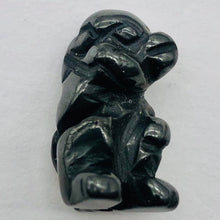 Load image into Gallery viewer, Swingin 2 Carved Hematite Monkey Beads | 20.5x12x11mm | Silver black