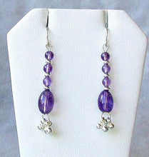 Load image into Gallery viewer, Shimmering Drops Purple Amethyst & 925 Sterling Silver Earrings 6490 - PremiumBead Alternate Image 3