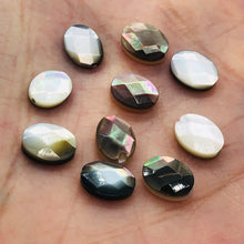 Load image into Gallery viewer, Phenomenal Faceted Tahitian Mother of Pearl Oval Beads | 8x6mm | 10 Beads |