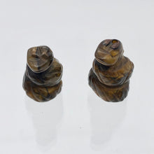 Load image into Gallery viewer, Charmer Carved Tiger's Eye Snake Figurine | 21x11x8mm | Golden - PremiumBead Alternate Image 6