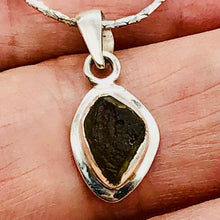 Load image into Gallery viewer, Moldavite Sterling Silver Drop | 1" Long | Green | 1 1" Long |