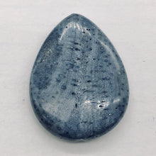 Load image into Gallery viewer, Coral Fossilized Teardrop | 40x30x8 mm | Blue | 2 Pendant Beads |