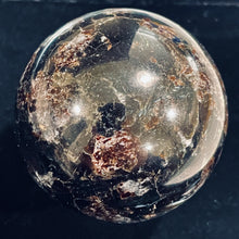 Load image into Gallery viewer, Arfvedsonite Scry Meditation Sphere Round | 2" | Black/Silver | 1 Sphere|