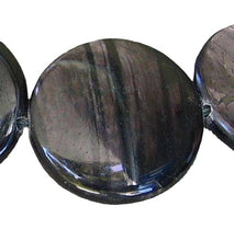 Load image into Gallery viewer, Silver Mirrors Hypersthene 29x7mm Disc Pendant Beads | 2 Beads |