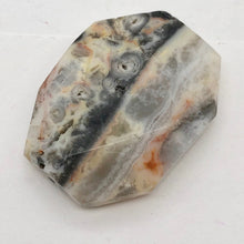 Load image into Gallery viewer, Crazy Lace Agate Scenic Carved Pendant Bead | 40x30x8mm | Gray White Orange |