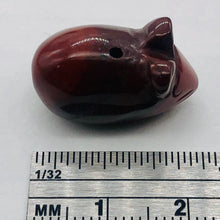 Load image into Gallery viewer, Cute Brecciated Jasper Carved Mouse Beads | 19x11x11 mm | Red