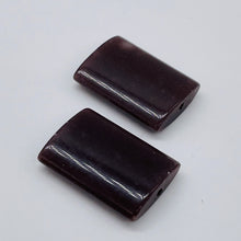 Load image into Gallery viewer, 2 Plum Muscovite 20x15x5mm Rectangle Pendant Bead 8425
