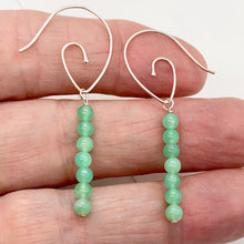 Load image into Gallery viewer, Unique Gem Quality Chrysoprase & Sterling Silver Earrings | 2 inch long |