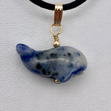 Load image into Gallery viewer, Sodalite Whale Pendant Necklace | Semi Precious Stone Jewelry | 14k gf Pendant - PremiumBead Primary Image 1