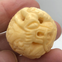 Load image into Gallery viewer, Chinese Zodiac Year of the Dragon WaterBuffalo Bone Bead| 30mm| Cream|| 1 Bead | - PremiumBead Alternate Image 4