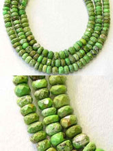 Load image into Gallery viewer, 2 Natural Gaspeite Faceted Roundel Beads 9183