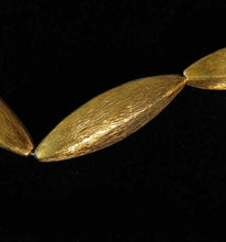 Load image into Gallery viewer, 1 Designer Brushed 22K Vermeil 4-Sided 40x10mm Rice Bead 10345 - PremiumBead Primary Image 1